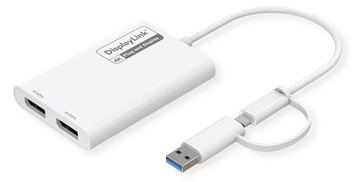ROLINE Display Adapter USB Typ C A - Dual DP 4K60 ST/BU - Adapter - Digital/Daten von LumaTech