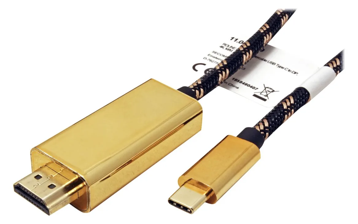ROLINE Gold - Adapterkabel - USB-C männlich zu HDMI männlich, Ansicht 2
