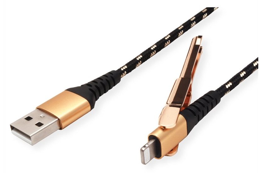 ROLINE Gold - Lightning-Kabel - Lightning männlich zu USB männlich von LumaTech