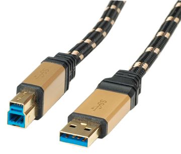 ROLINE Gold - USB-Kabel - USB Typ A (M) zu USB Type B (M) von LumaTech