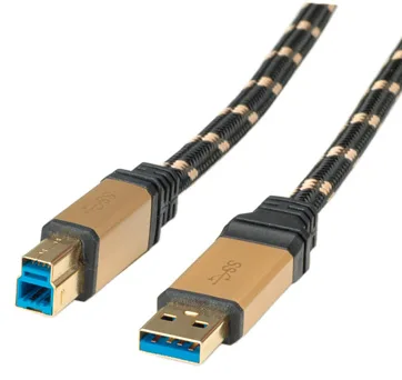 ROLINE Gold - USB-Kabel - USB Typ A (M) zu USB Type B (M), Ansicht 4