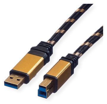 ROLINE Gold - USB-Kabel - USB Type B (M) bis USB Typ A (M) von LumaTech