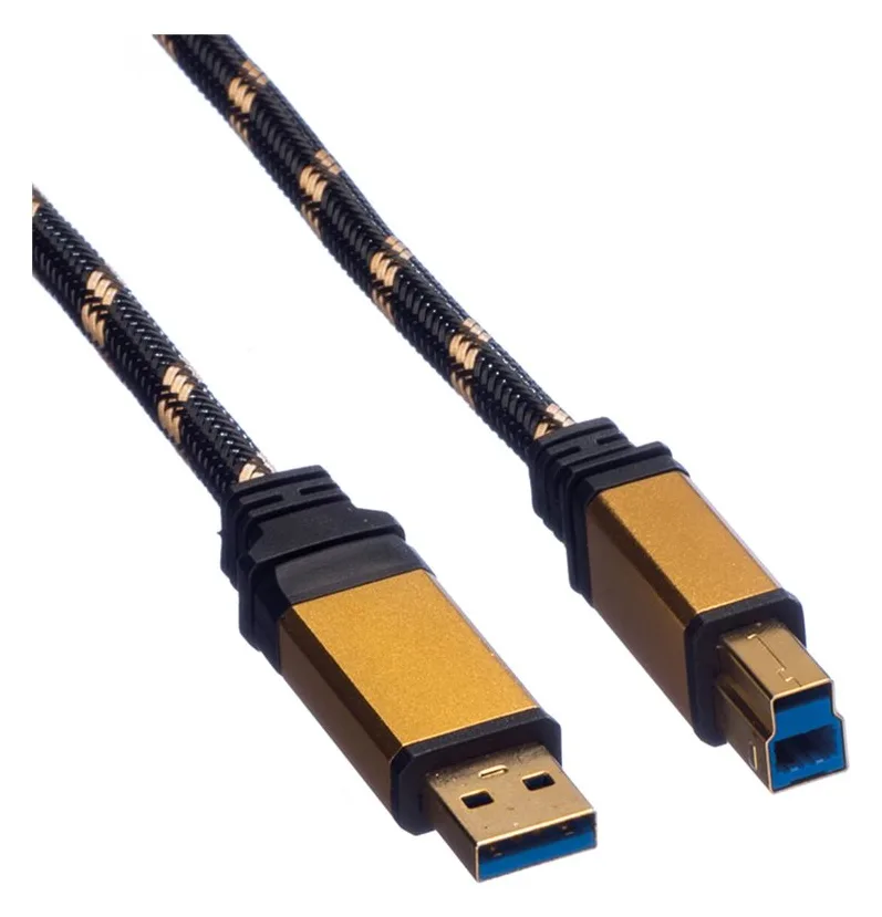 ROLINE Gold - USB-Kabel - USB Type B (M) bis USB Typ A (M), Ansicht 4
