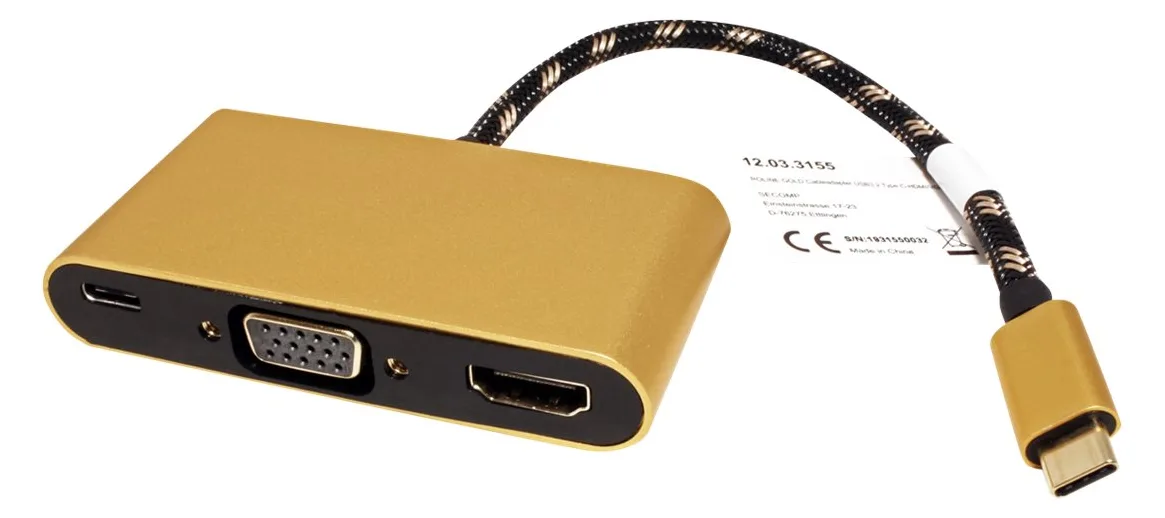 ROLINE Gold - Videoadapter - USB-C männlich zu HD-15 (VGA), Ansicht 3