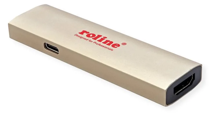 ROLINE GOLD Display Adapter USB-C - HDMI 8K60Hz ST/BU+ PD 60W - Adapter - Digital/Daten, Ansicht 3