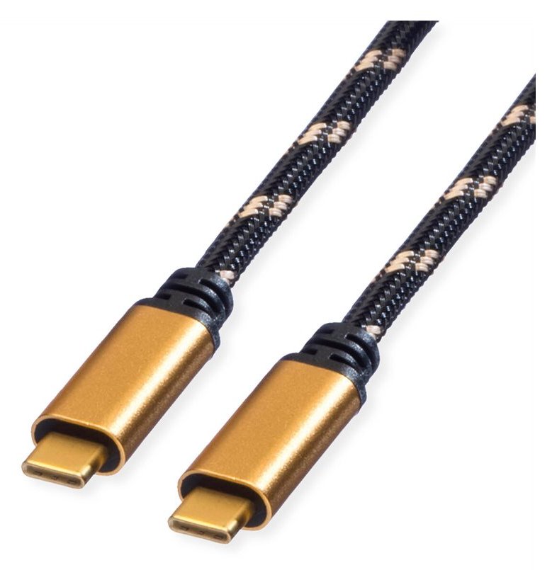 ROLINE GOLD USB4 Gen3x2 40Gbit/s Kabel C-C ST/ST 100W 2m - Kabel - Digital/Daten von LumaTech