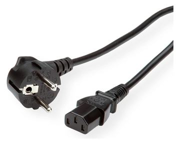 ROLINE GREEN Stromnetzk. Schutzk.-C13 LSOH 0.8m schwarz - Strom/Netzteil - 0,8 m von LumaTech