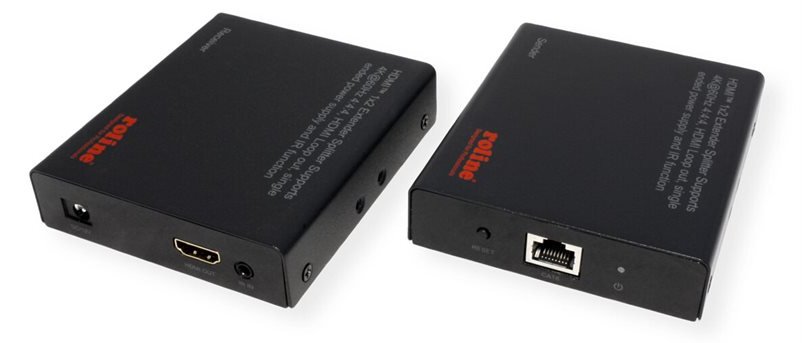 ROLINE HDMI 1x2 Splitter+ Extender via TP Kat.6A 4K60Hz 70m - Digital/Display/Video