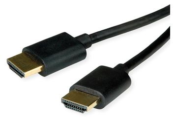 ROLINE HDMI High Speed Kabel mit Ethernet Slim ST-ST schwarz 3 m 11.04 - Kabel - Digital/Display/Video von LumaTech