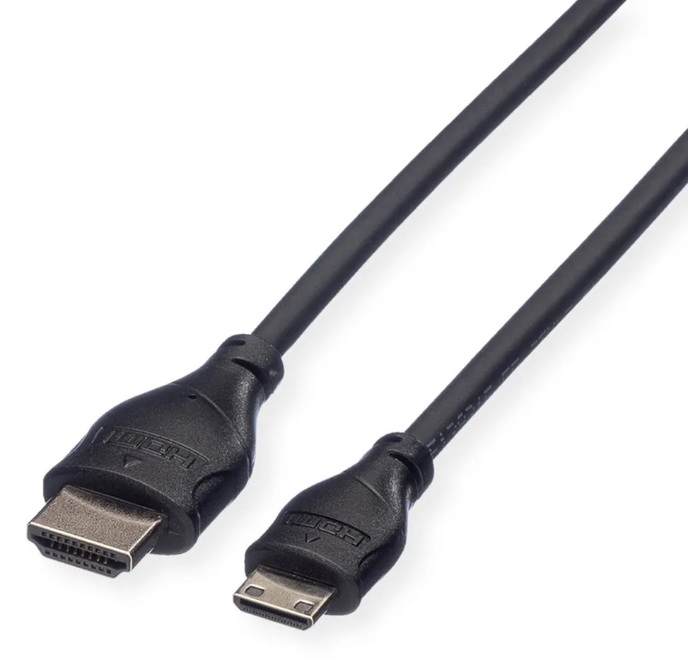 ROLINE HDMI-Kabel mit Ethernet - HDMI männlich zu mini HDMI männlich, Ansicht 2