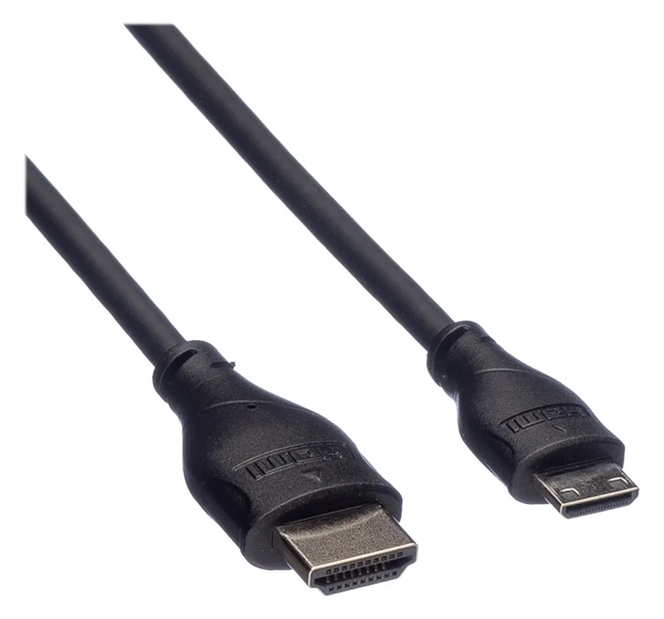 ROLINE HDMI-Kabel mit Ethernet - HDMI männlich zu mini HDMI männlich, Ansicht 4