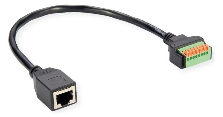ROLINE Kabel-Adapter RJ45 BU - Push- Terminal Block - Adapter - Netzwerk