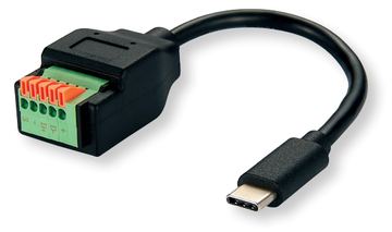 ROLINE Kabel-Adapter Typ C ST - Push- Terminal Block - Adapter - Digital/Daten von LumaTech