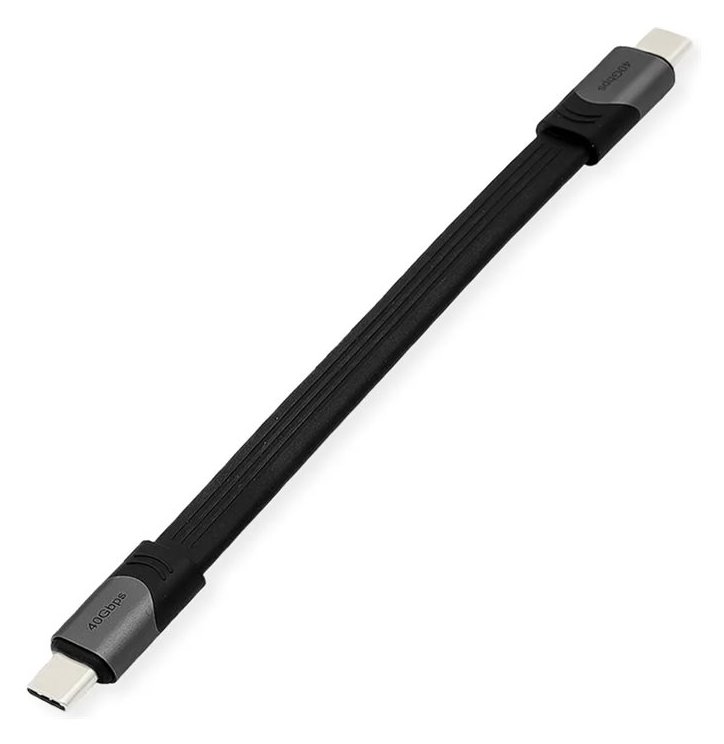 ROLINE Kabeladapter USB4 Gen3x2 40Gbit/C-C ST/ST Flach 100W - Kabel - Digital/Daten von LumaTech