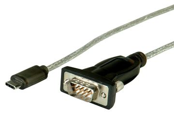ROLINE Konverterkabel USB C-RS232 DB9 1.8m - Kabel - Digital/Daten von LumaTech