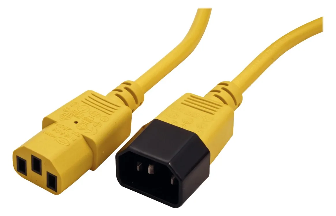ROLINE Monitor Power Cable - Spannungsversorgungs-Verlängerungskabel - Gelb, Ansicht 2
