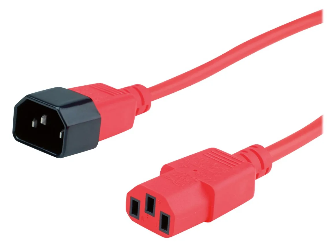 ROLINE Monitor Power Cable - Spannungsversorgungs-Verlängerungskabel - Rot, Ansicht 3