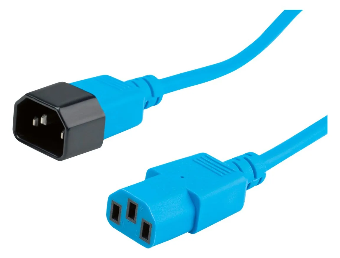 ROLINE Monitor Power Cable - Spannungsversorgungs-Verlängerungskabel - Blau, Ansicht 2