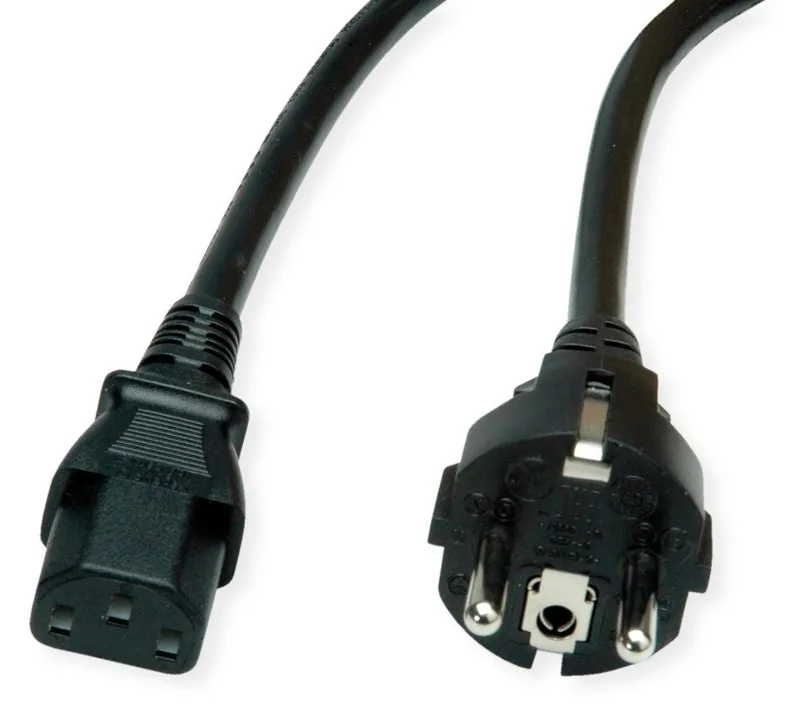 ROLINE Netzkabel CEE7/7 gerade+ IEC-C13 gerade 1.8m - Strom/Netzteil - 1,8 m, Ansicht 2