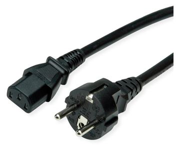 ROLINE Netzkabel CEE7/7 gerade+ IEC-C13 gerade 3m - Strom/Netzteil - 3 m von LumaTech
