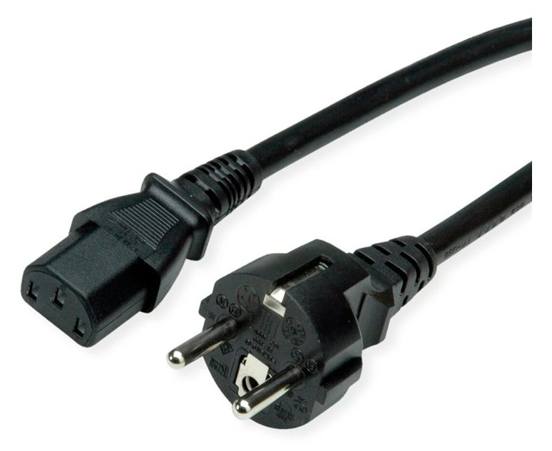 ROLINE Netzkabel CEE7/7 gerade+ IEC-C13 gerade 3m - Strom/Netzteil - 3 m