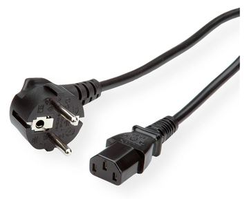 ROLINE Netzkabel CEE7/7 gewinkelt+ IEC-C13gerade 3x1.5mm2 3m - Strom/Netzteil - 3 m von LumaTech