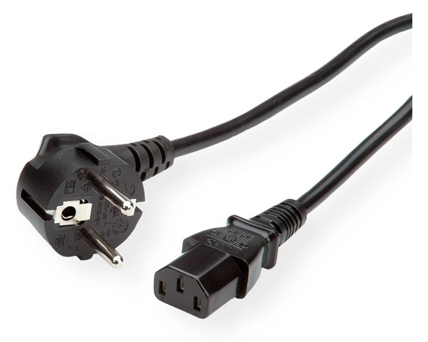 ROLINE Netzkabel CEE7/7 gewinkelt+ IEC-C13gerade 3x1.5mm2 3m - Strom/Netzteil - 3 m