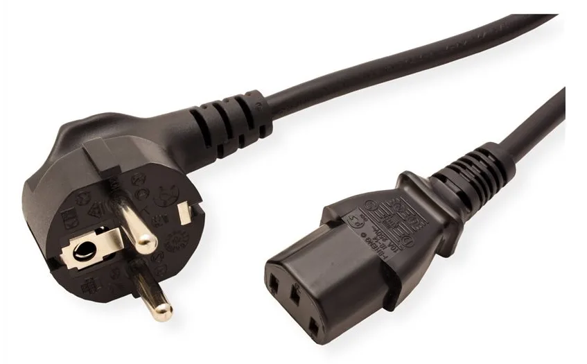 ROLINE Netzkabel CEE7/7 gewinkelt+ IEC-C13gerade 3x1.5mm2 3m - Strom/Netzteil - 3 m, Ansicht 2