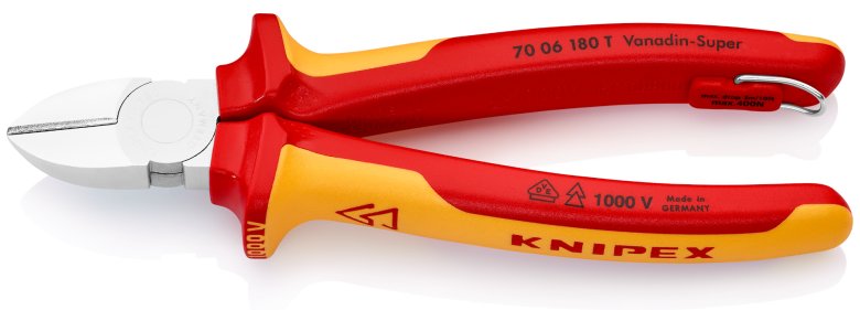 KNIPEX Seitenschneider - isoliert - 180 mm