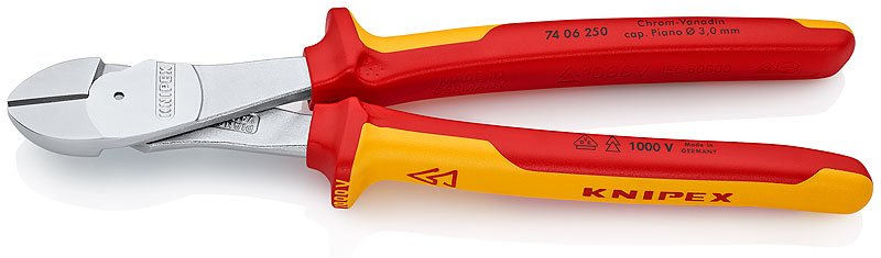 KNIPEX Seitenschneider 74 06 250 - Kraft-Seitenschneider 250 mm
