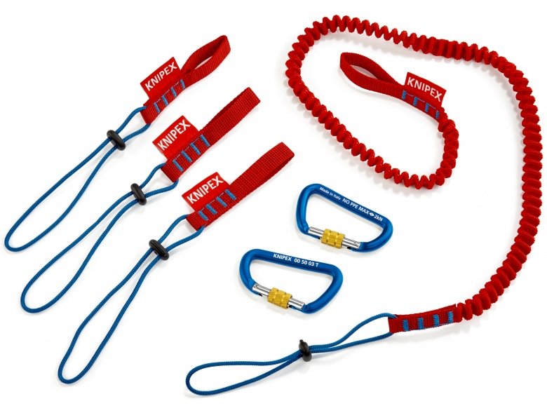 KNIPEX Set Werkzeug-Sicherungssystem mit Karabiner