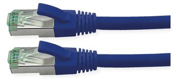 ROLINE RM S/FTP Patchkabel Kat6A/Kl.EA TPE blau 0.3m - FTP - PIMF von LumaTech