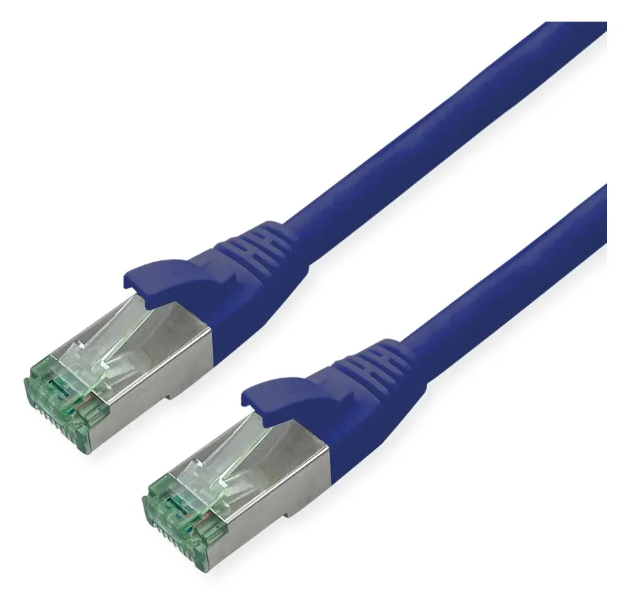 ROLINE RM S/FTP Patchkabel Kat6A/Kl.EA TPE blau 0.3m - FTP - PIMF, Ansicht 2
