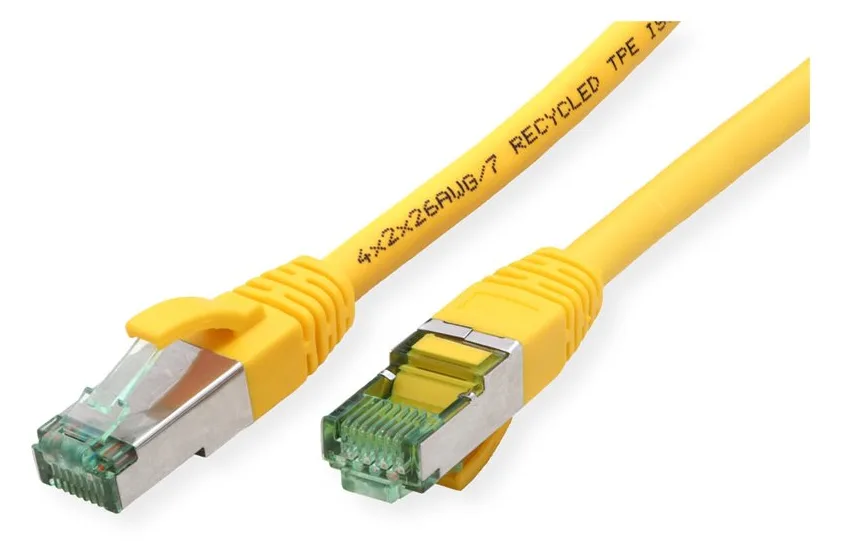 ROLINE RM S/FTP Patchkabel Kat6A/Kl.EA TPE gelb 0.5m - FTP - PIMF, Ansicht 3