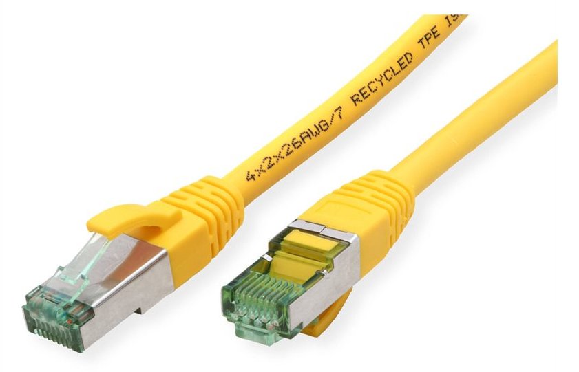 ROLINE RM S/FTP Patchkabel Kat6A/Kl.EA TPE gelb 7m - FTP - PIMF