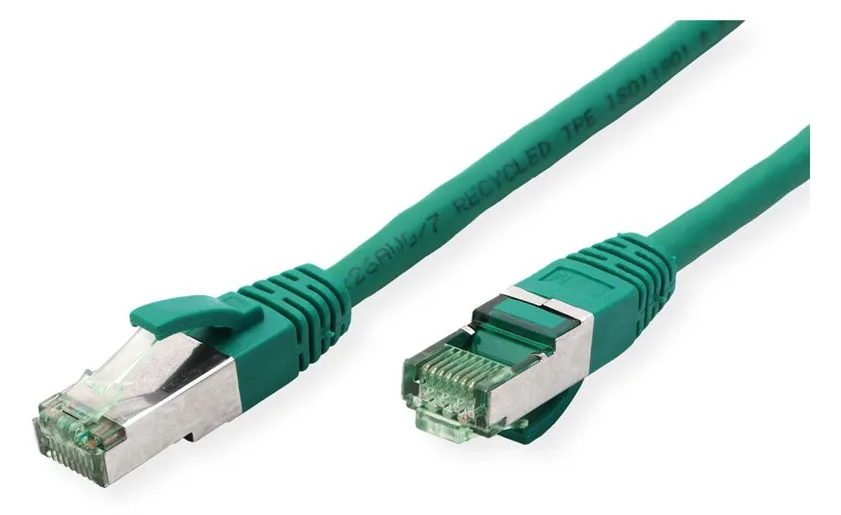 ROLINE RM S/FTP Patchkabel Kat6A/Kl.EA TPE gruen 10m - FTP - PIMF, Ansicht 3