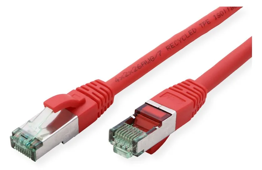 ROLINE RM S/FTP Patchkabel Kat6A/Kl.EA TPE rot 0.5m - FTP - PIMF, Ansicht 3