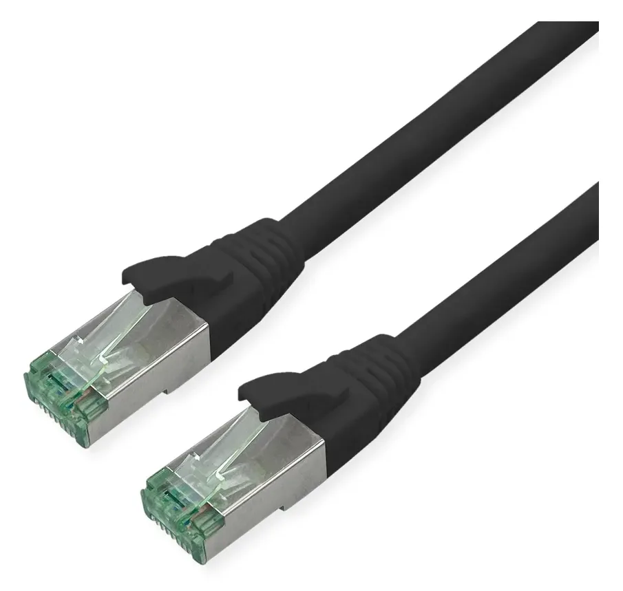 ROLINE RM S/FTP Patchkabel Kat6A/Kl.EA TPE schwarz 3m - FTP - PIMF, Ansicht 2