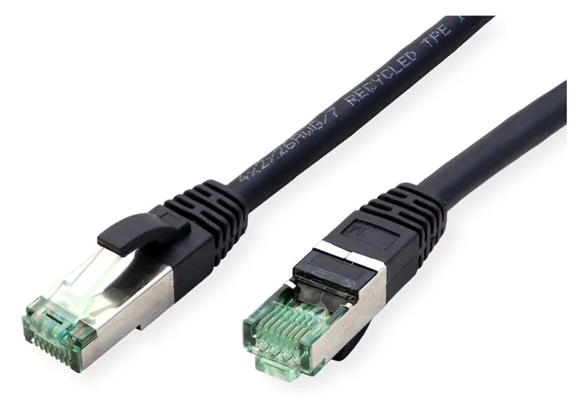 ROLINE RM S/FTP Patchkabel Kat6A/Kl.EA TPE schwarz 3m - FTP - PIMF, Ansicht 3