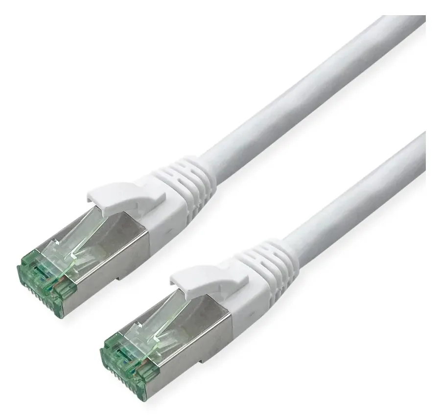 ROLINE RM S/FTP Patchkabel Kat6A/Kl.EA TPE weiss 1m - FTP - PIMF, Ansicht 2