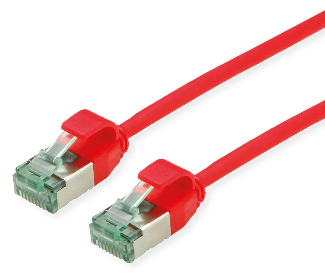 ROLINE RM U/FTP Patchkabel Kat.6A/Kl.EA SLIM rot 0.5m - FTP, Ansicht 2
