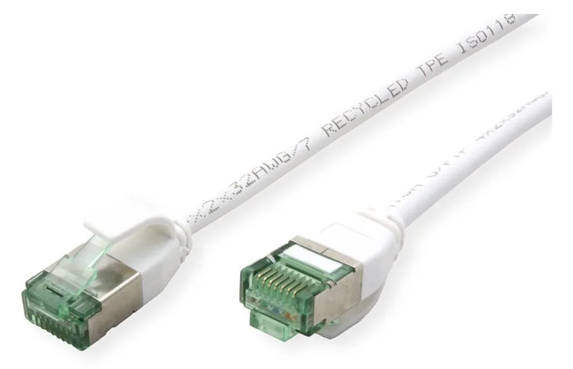 ROLINE RM U/FTP Patchkabel Kat.6A/Kl.EA SLIM weiss 5m - FTP, Ansicht 2