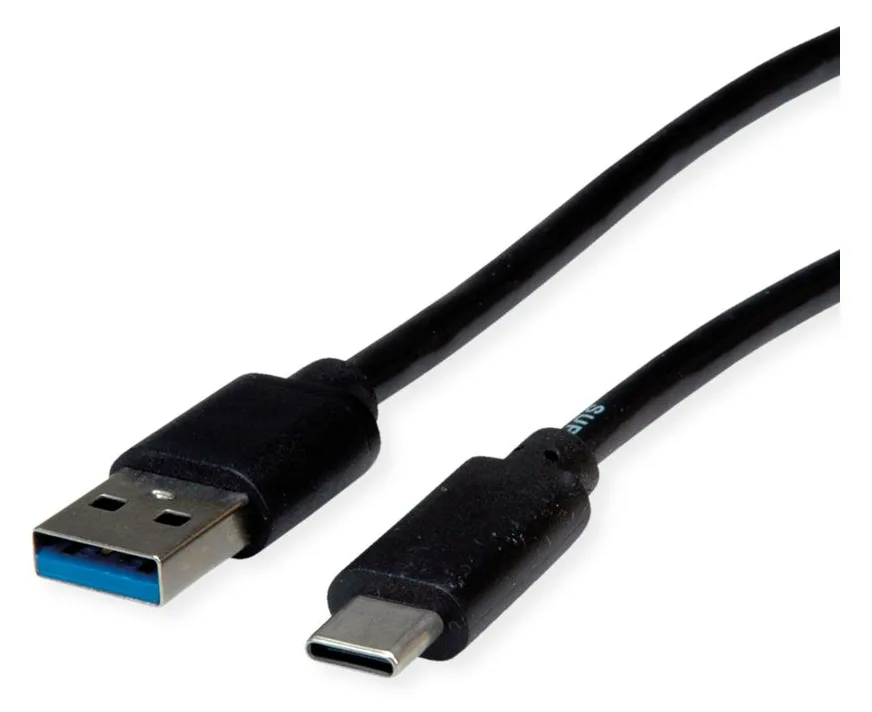ROLINE RM USB3.2 Gen1 Kabel, A-C, ST/ST, 1m, Daten< 5Gbit/s, Strom 5V/900mA - Kabel - Digital/Daten, Ansicht 2