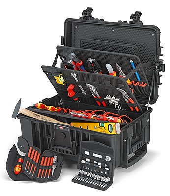 KNIPEX Werkzeugkoffer«Robust45» Elektro 63-teilig