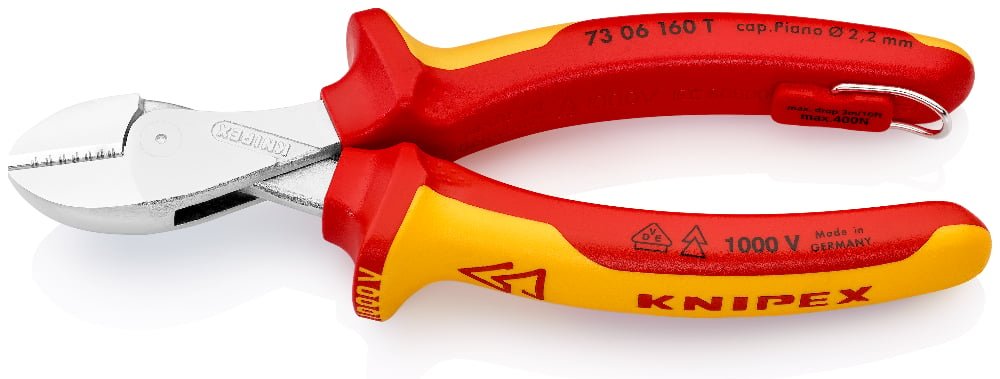 KNIPEX X-Cut - Diagonale Zange - 1,2 cm - Rot - Gelb - 56 mm - 160 mm - 28 mm