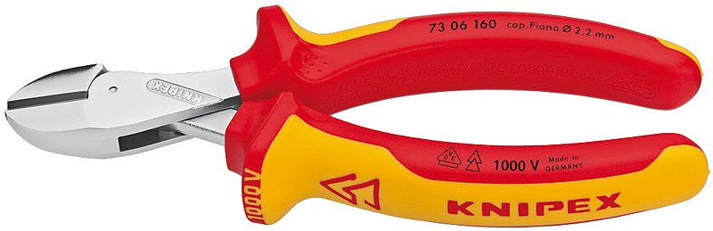 KNIPEX X-Cut - Diagonale Zange - Chrom-Vanadium-Stahl - Kunststoff - Orange - Rot - 160 mm - 175 g