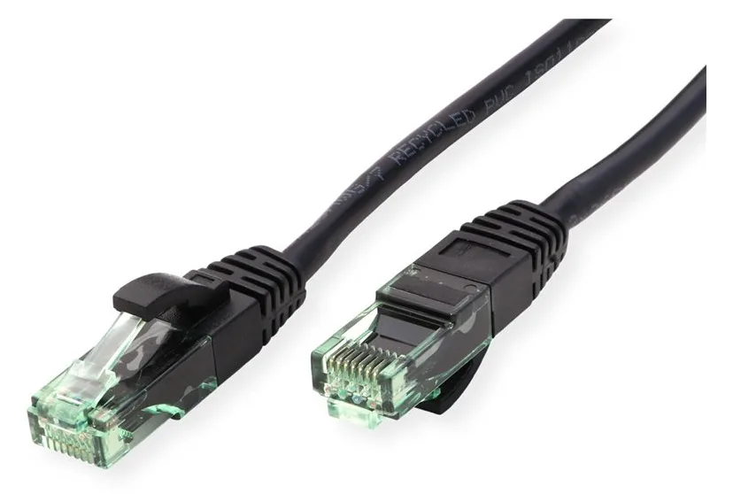ROLINE RM UTP Patchkabel Kat6A/Kl.EA schwarz 1m - UTP, Ansicht 3