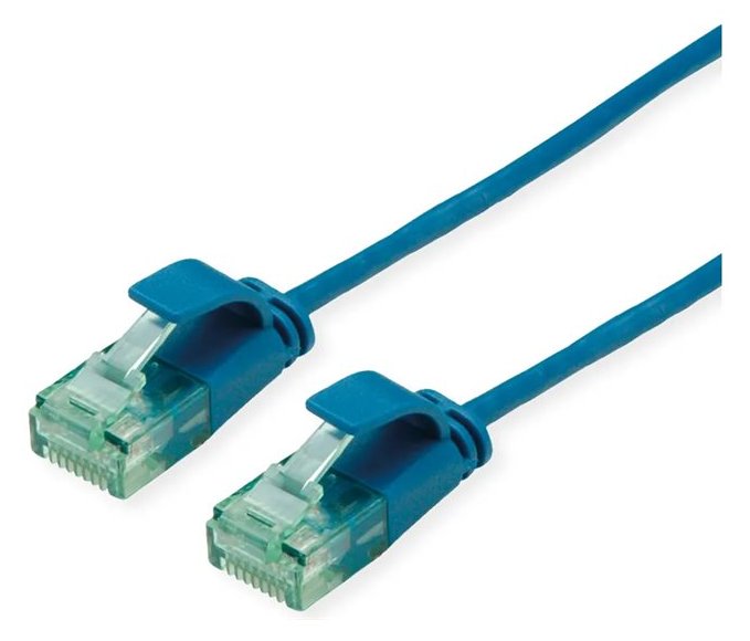 ROLINE RM UTP Patchkabel Kat6A/Kl.EA SLIM blau 0.5m - UTP