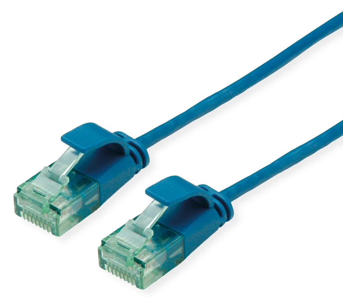 ROLINE RM UTP Patchkabel Kat6A/Kl.EA SLIM blau 0.5m - UTP, Ansicht 2