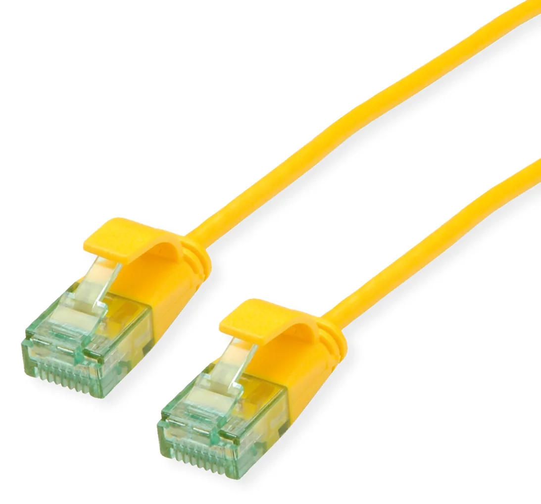 ROLINE RM UTP Patchkabel Kat6A/Kl.EA SLIM gelb 0.15m - UTP, Ansicht 2